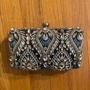 Embellished Black Clutch